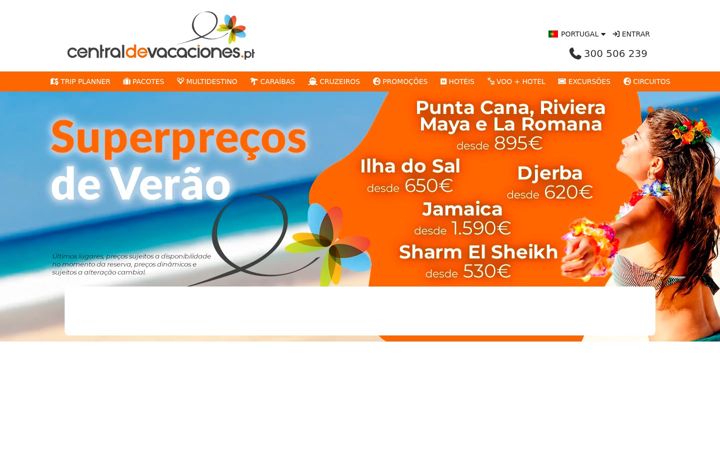 Captura de ecrã de centraldevacaciones.pt