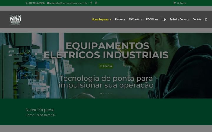 Screenshot stránky centraldomro.com.br