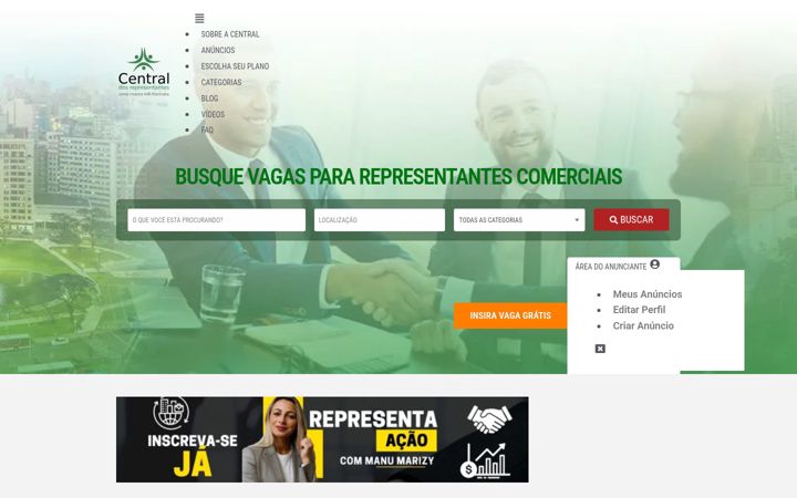 Screenshot di centraldosrepresentantes.com.br