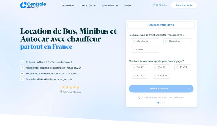 Screenshot of centrale-autocar.com