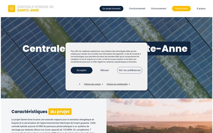 Screenshot of centrale-hybride-sainte-anne.com