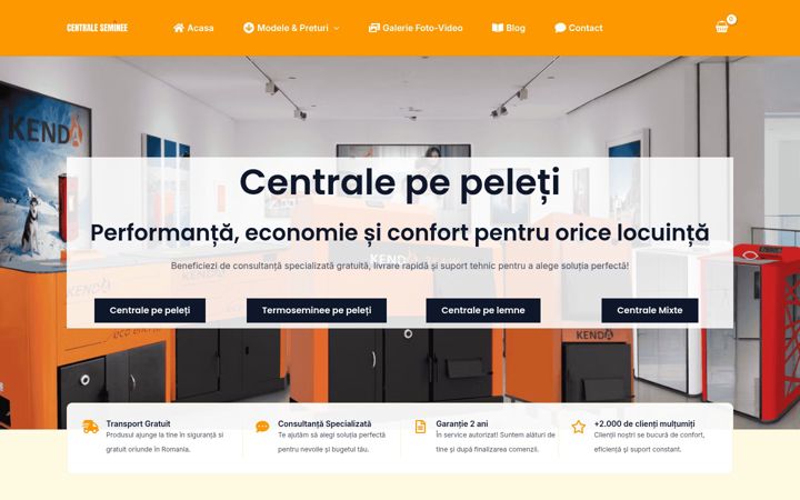 Captura de ecrã de centrale-seminee.ro