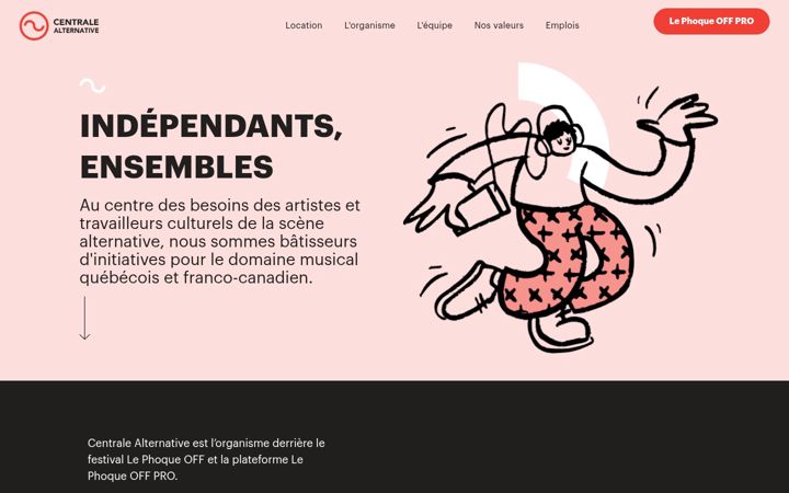 Ekraanipilt saidist centralealternative.ca