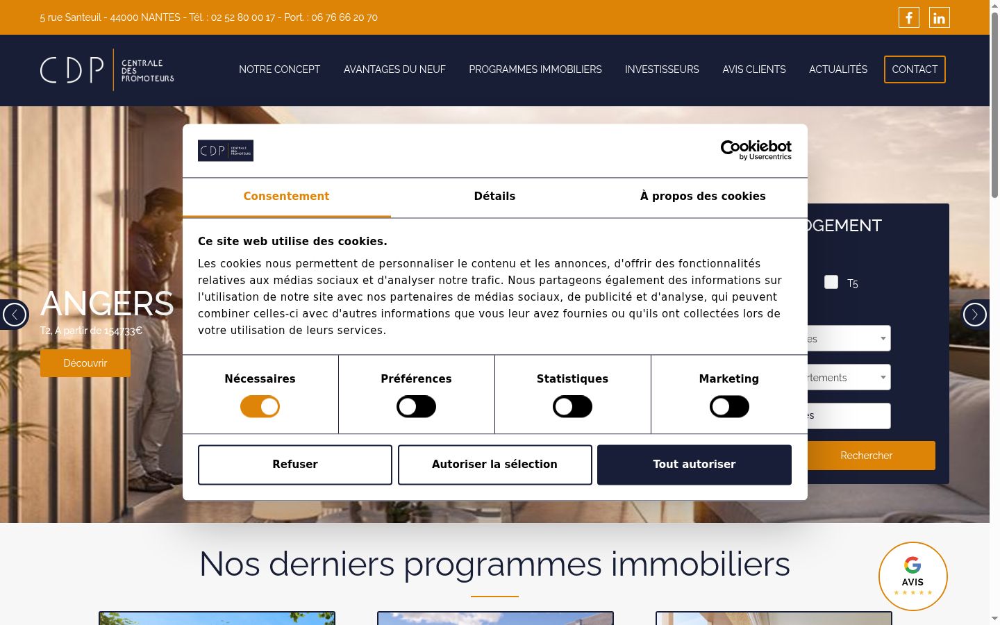 Screenshot tal-banner tal-kunsens muri qabel kwalunkwe interazzjoni