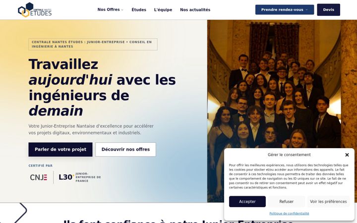 Screenshot ta' centralenantesetudes.fr