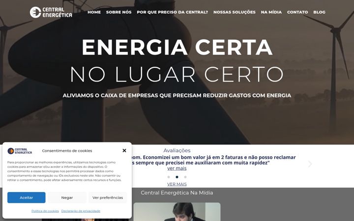 Екранна снимка на centralenergetica.com.br