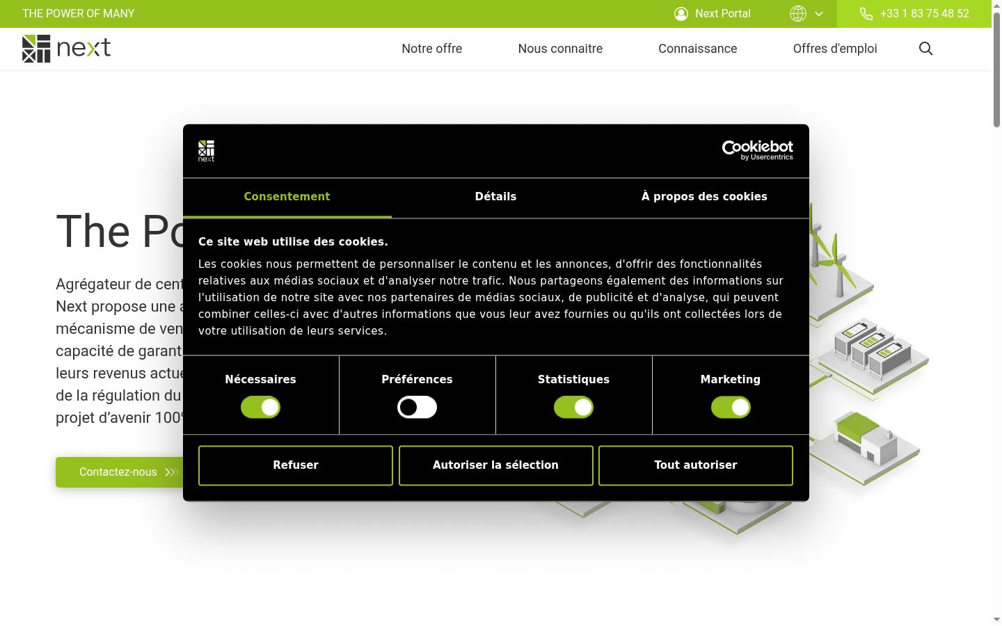Screenshot tal-banner tal-kunsens muri qabel kwalunkwe interazzjoni