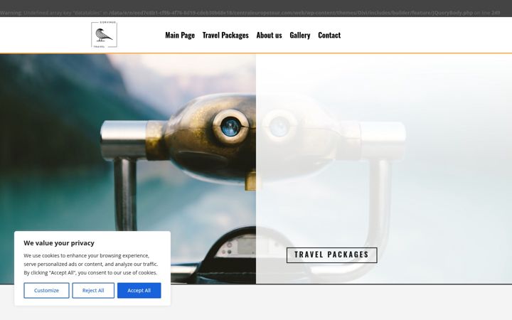 Screenshot of centraleuropetour.com