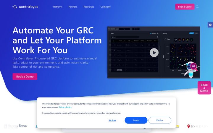 Screenshot of centraleyes.com