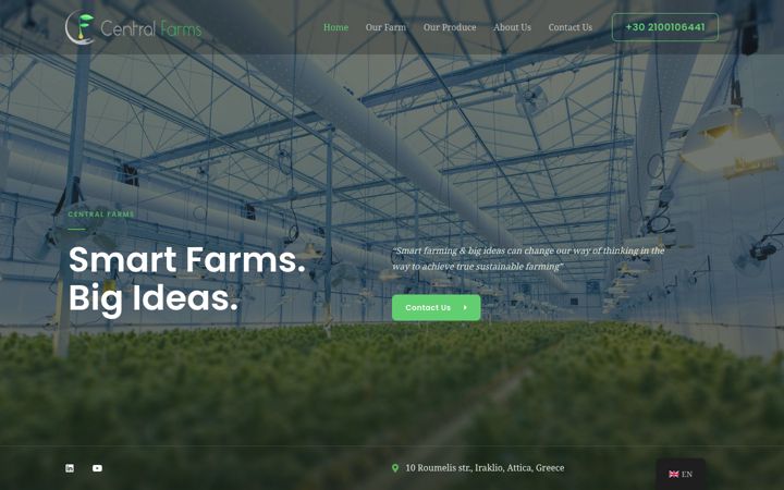 Screenshot of centralfarms.com