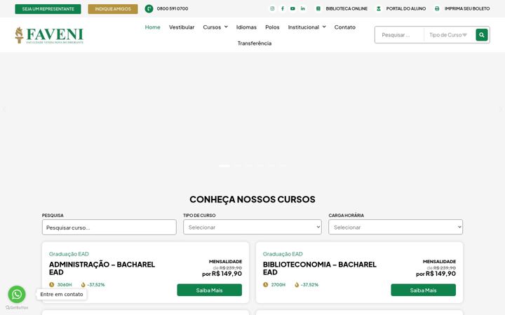 Captură de ecran a centralfaveni.com.br