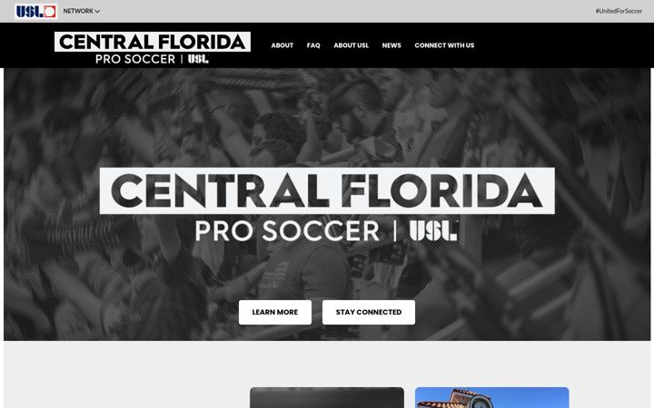 Screenshot of centralfloridaprosoccer.com