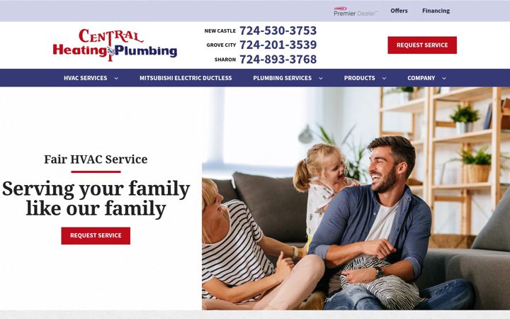 Screenshot of centralheatingandplumbing.com