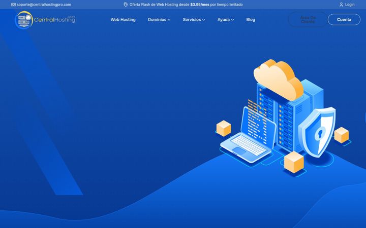 Screenshot of centralhostingpro.com