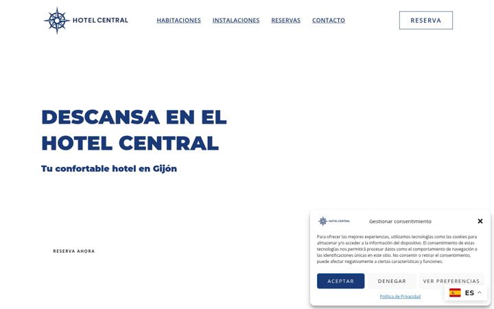 Captura de pantalla de centralhotel.es