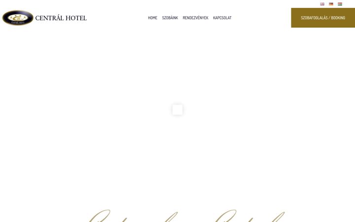 Screenshot of centralhotel.hu