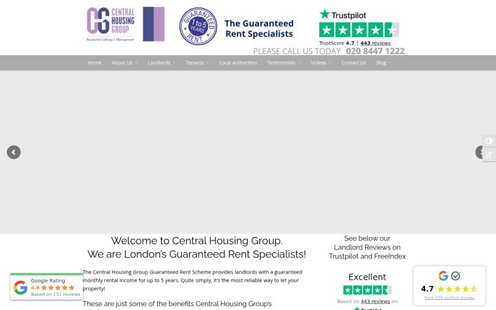 Screenshot of centralhousinggroup.com