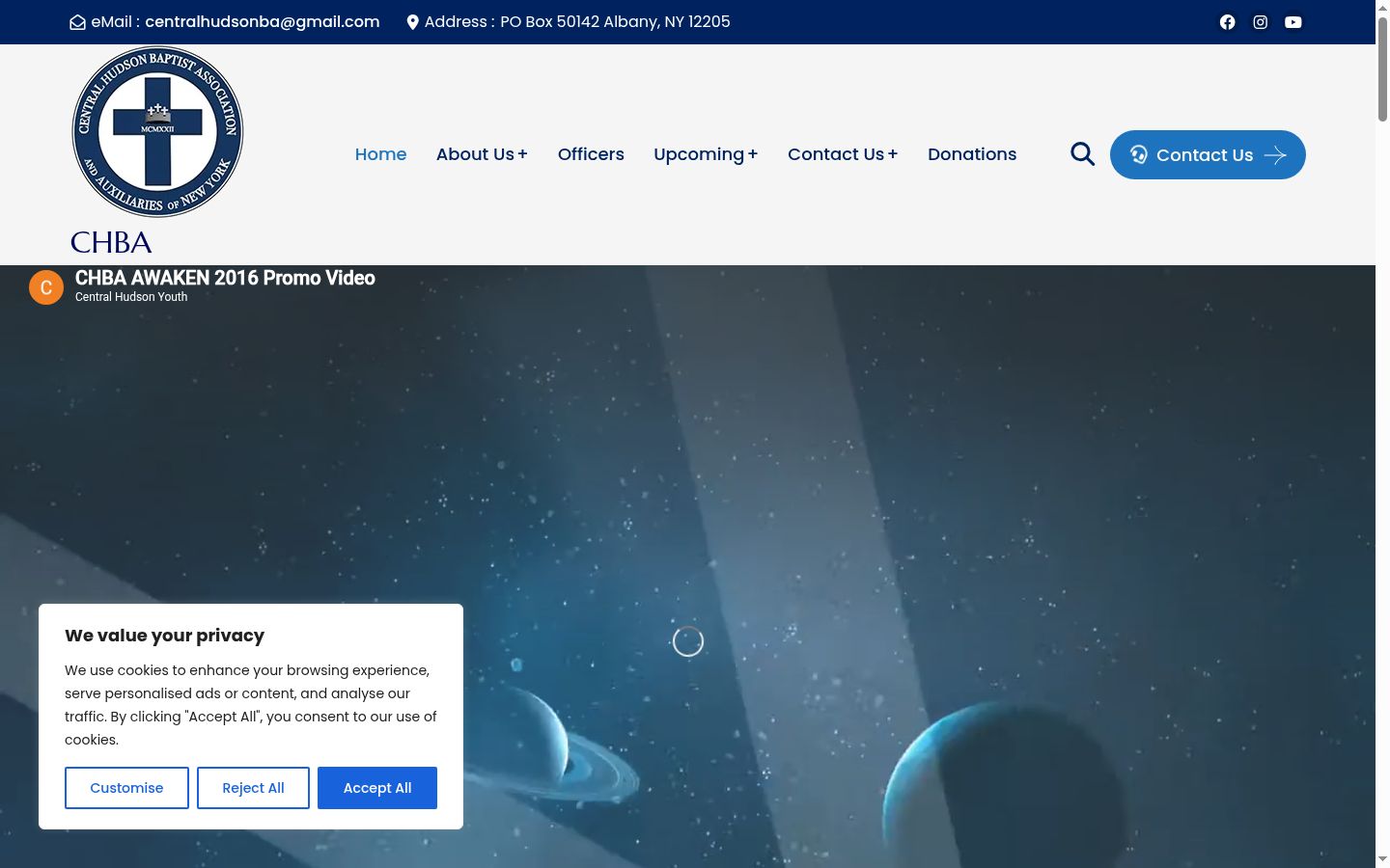 Screenshot tal-banner tal-kunsens muri qabel kwalunkwe interazzjoni