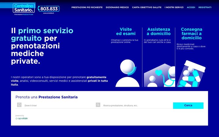 Screenshot of centralino.it