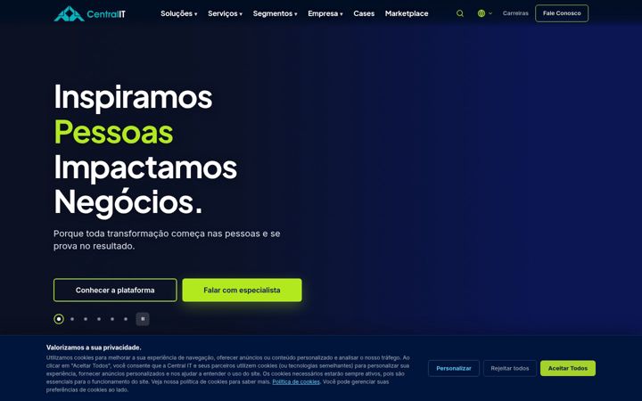 Captură de ecran a centralit.com.br