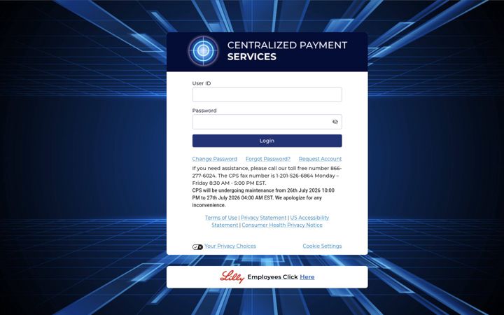 Screenshot of centralizedpaymentservices.com