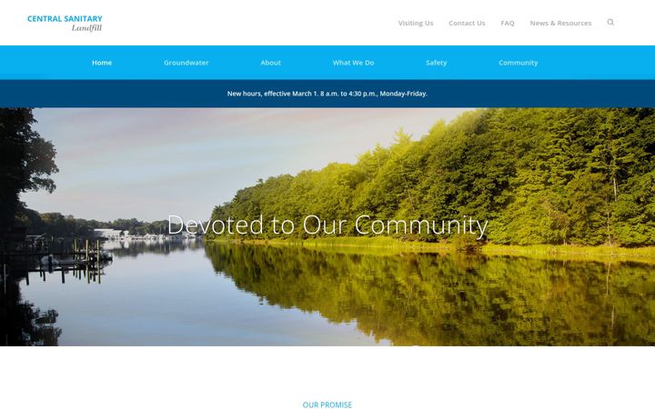 Screenshot of centrallandfill.com