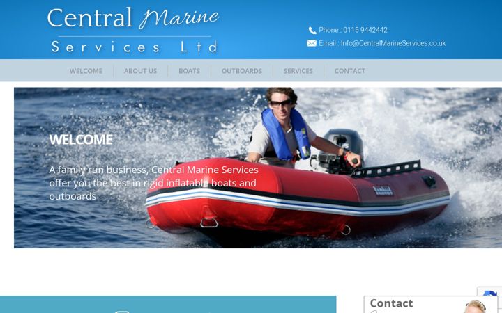 Screenshot of centralmarineservices.com