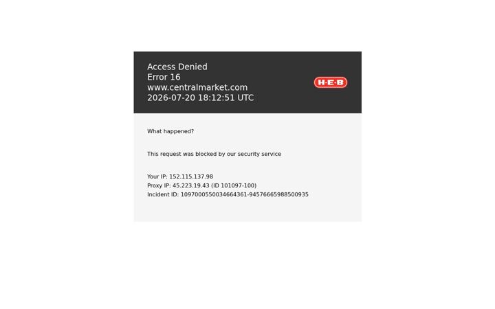 Screenshot of centralmarket.com