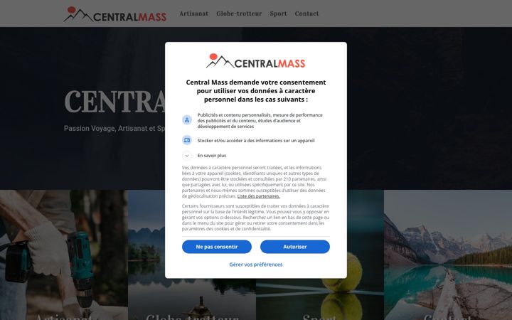 Snímek obrazovky centralmass.org