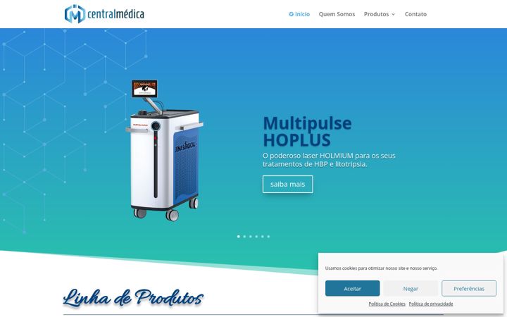 Captură de ecran a centralmedica.com.br