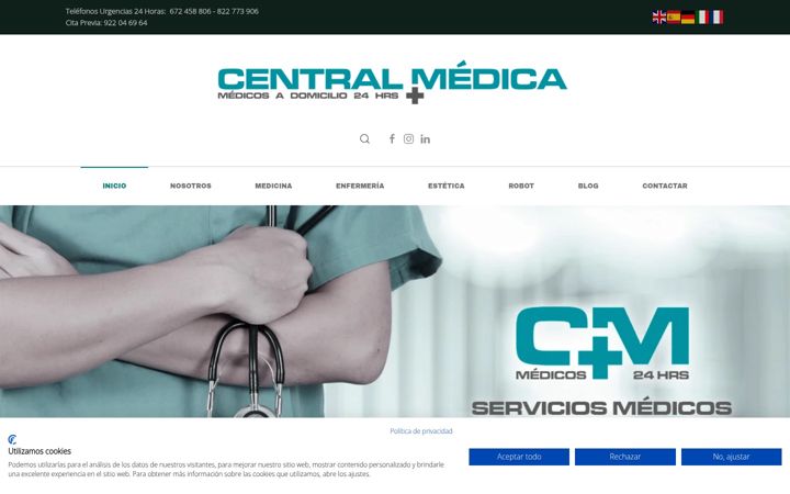 Captura de pantalla de centralmedica.es