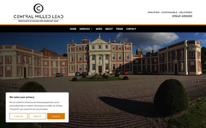 Screenshot of centralmilledlead.com