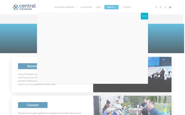 Screenshot of centralministries.com