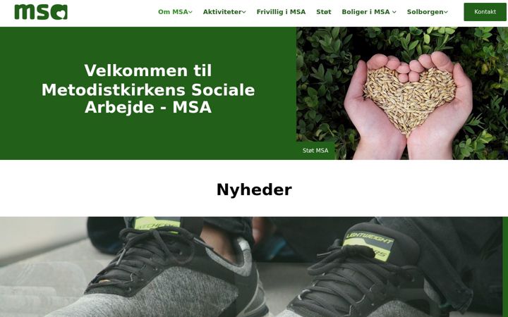 Screenshot of centralmissionen.dk