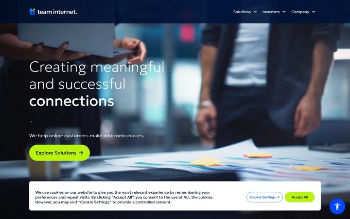 Screenshot di centralnic.com