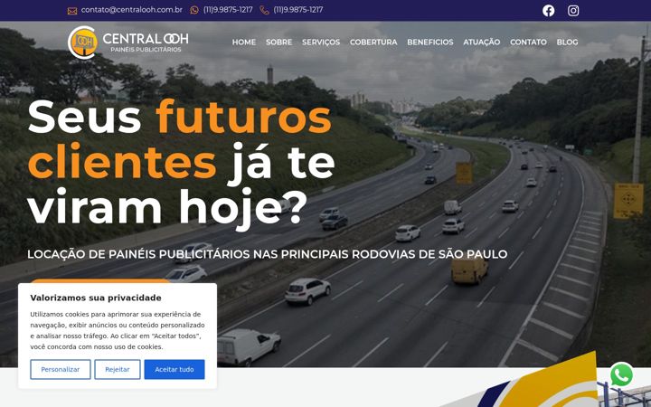 Captură de ecran a centralooh.com.br
