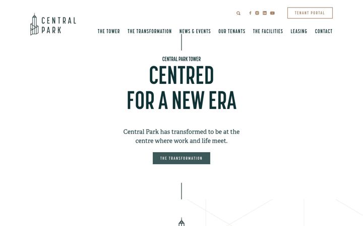 Screenshot of centralparktower.com.au