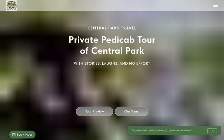 Screenshot of centralparktravel.com