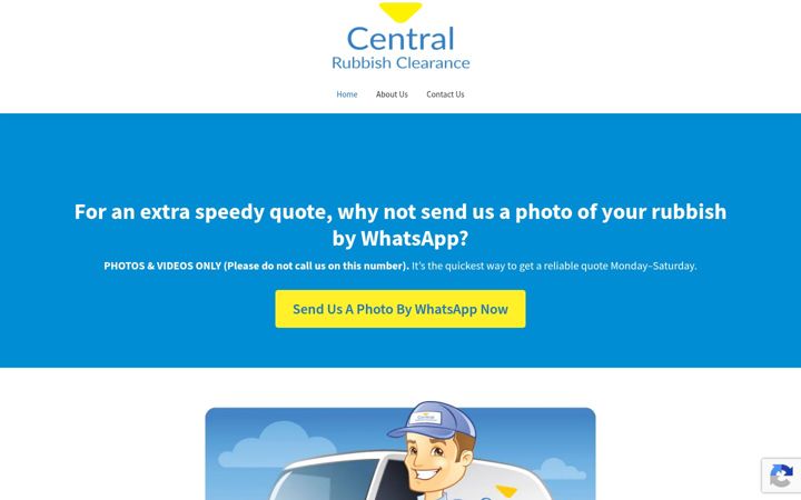 Screenshot of centralrubbishclearance.com
