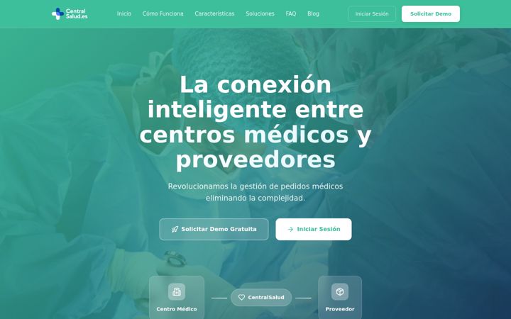 Captura de pantalla de centralsalud.es