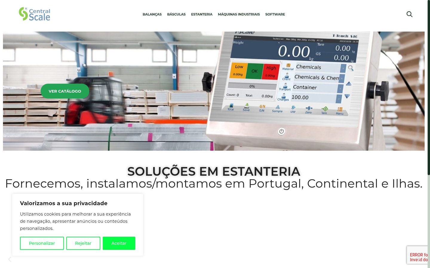 Captura de pantalla del banner de consentimiento mostrado antes de cualquier interacción
