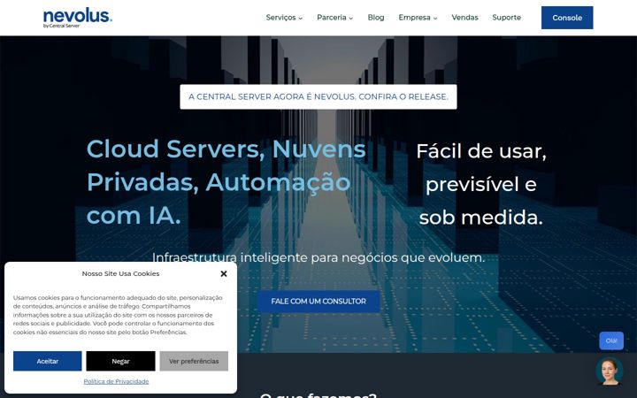 Screenshot of centralserver.com.br