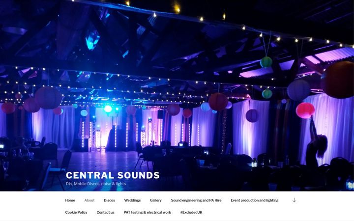 Екранна снимка на centralsounds.co.uk