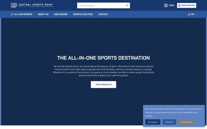 Screenshot of centralsportspoint.com