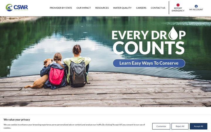 Screenshot of centralstateswaterresources.com