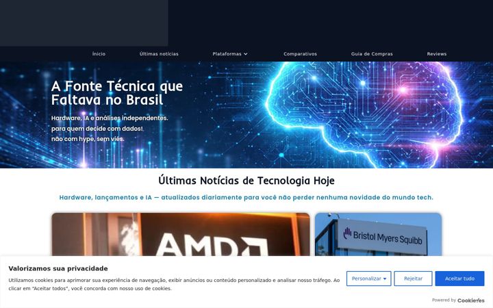 Screenshot of centraltechnews.com