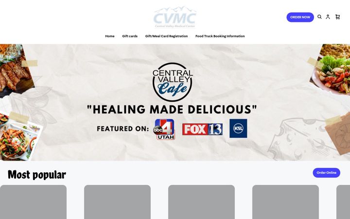 Screenshot of centralvalleycafe.com