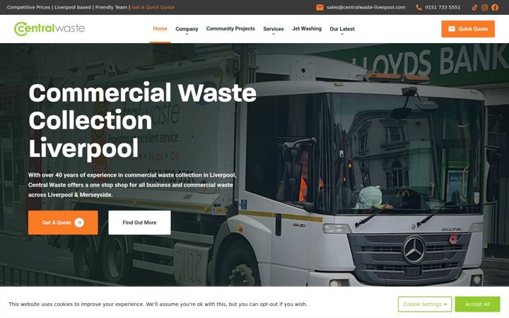 Screenshot di centralwaste-liverpool.co.uk