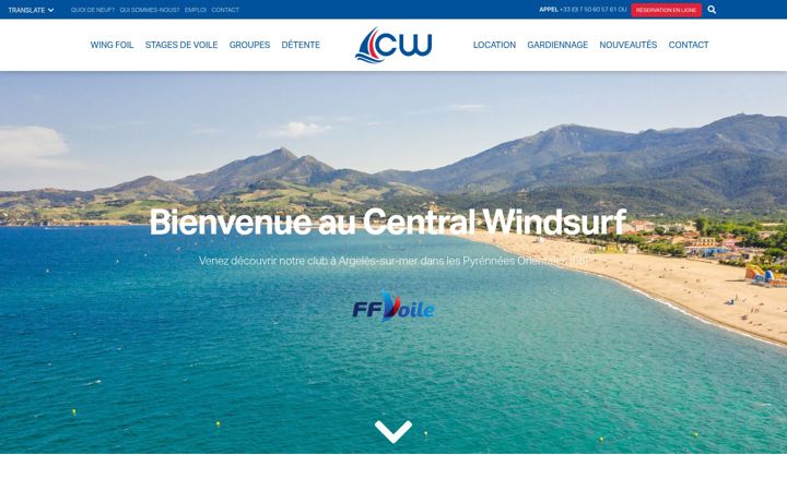 Screenshot of centralwindsurf.com