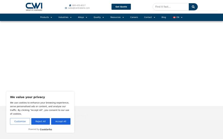Screenshot of centralwire.com